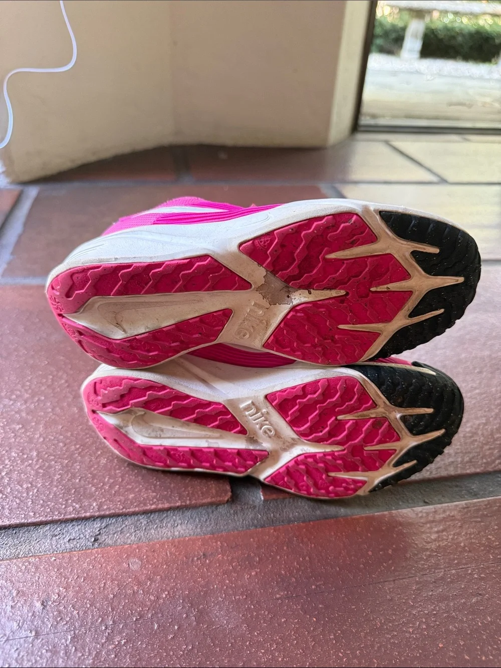 Nike Women's Hot Pink Athletic Sneakers with White Swoosh